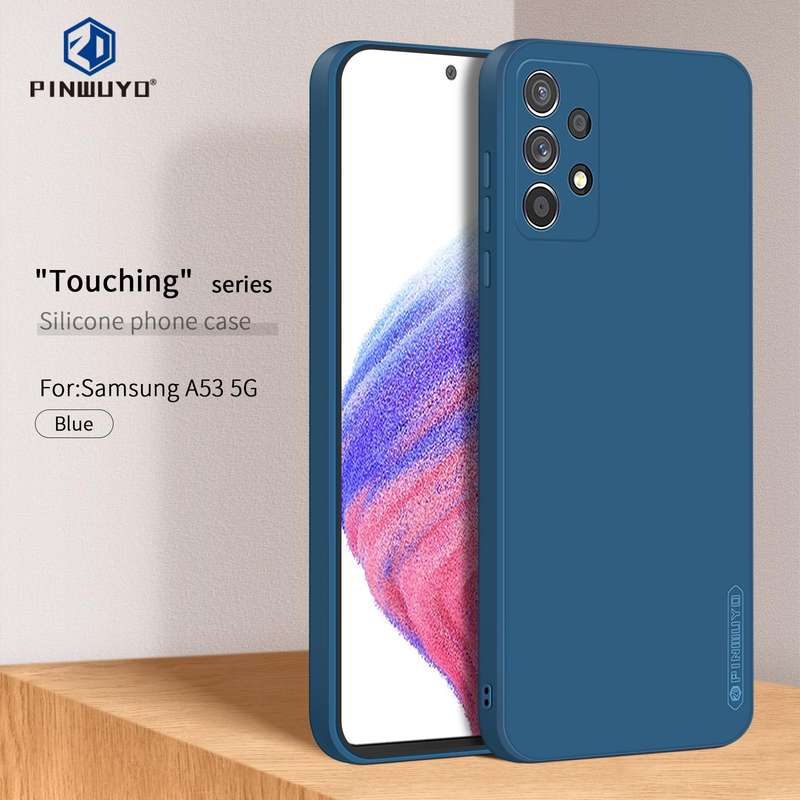 For Samsung Galaxy A53 5G PINWUYO Sense Series Liquid Silicone TPU Phone Case(Blue)
