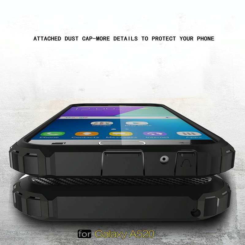 For Galaxy A5 (2017) / A520 Tough Armor TPU + PC Phone Case(Dark Blue)