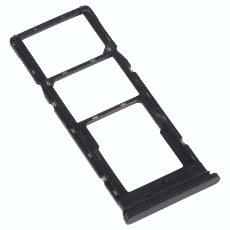 For Tecno Pouvoir 4 Pro / Pouvoir 4 LC7 SIM Card Tray + SIM Card Tray + Micro SD Card Tray (Black)