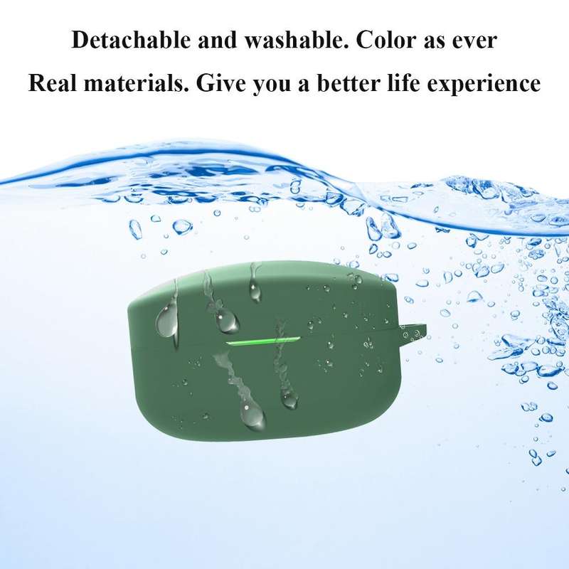 For Sony WF-1000XM4 Wireless Earphone Silicone Protective Case(Dark Green)