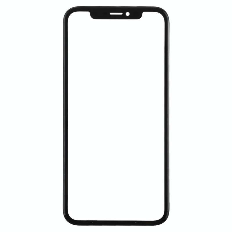 Front Screen Outer Glass Lens with Frame & OCA Optically Clear Adhesive for iPhone 11(Black)