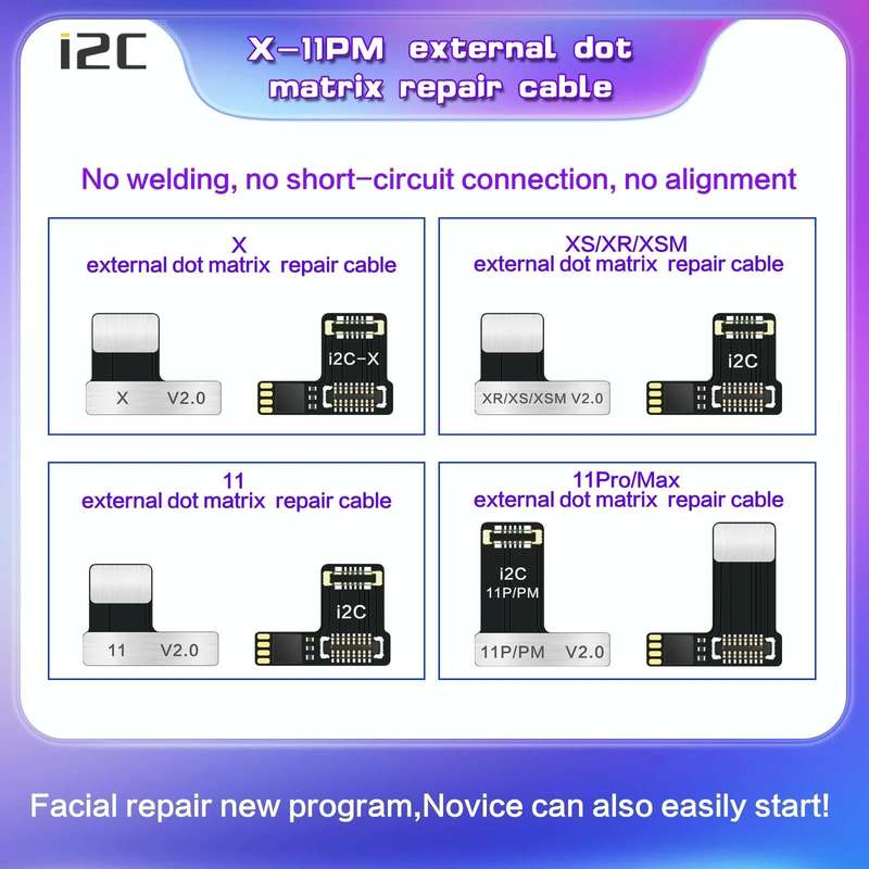 For iPhone 12 Pro Max i2C MC12 SK-BOX Dot-matrix Flex Cable V2.0