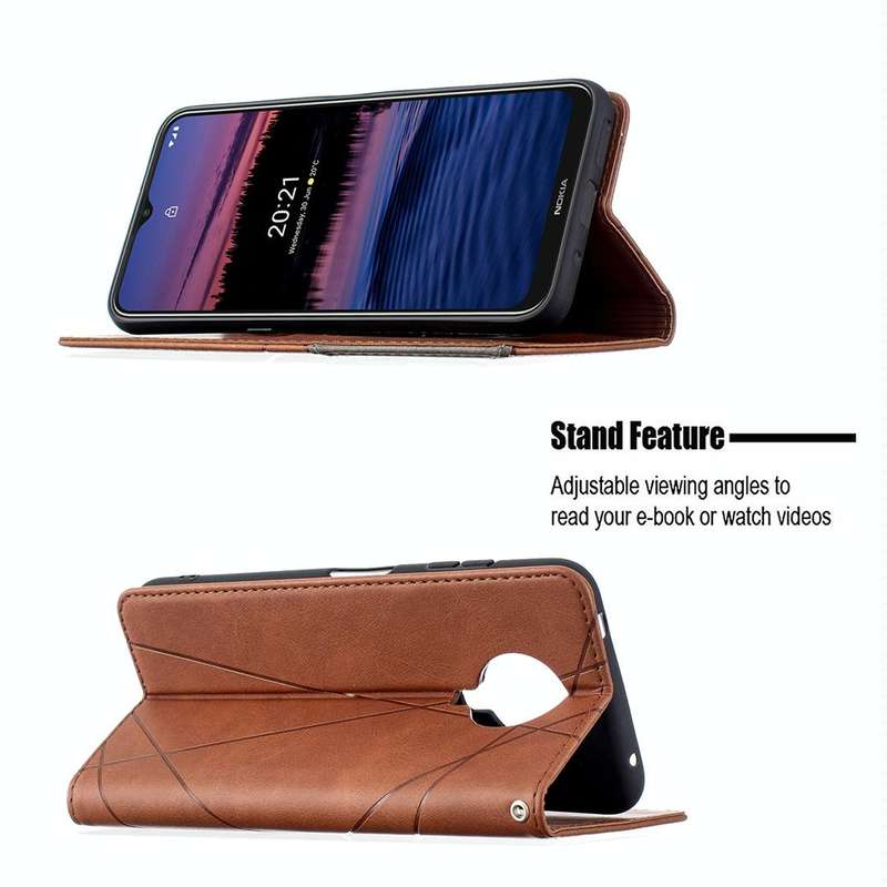 For Nokia G20 / G10 Rhombus Texture Horizontal Flip Magnetic Leather Case with Holder & Card Slot...