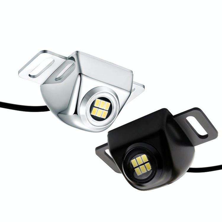 Car LED Electric Eye Reversing Light External Bulb Modified License Plate Auxiliary Light(Silver)