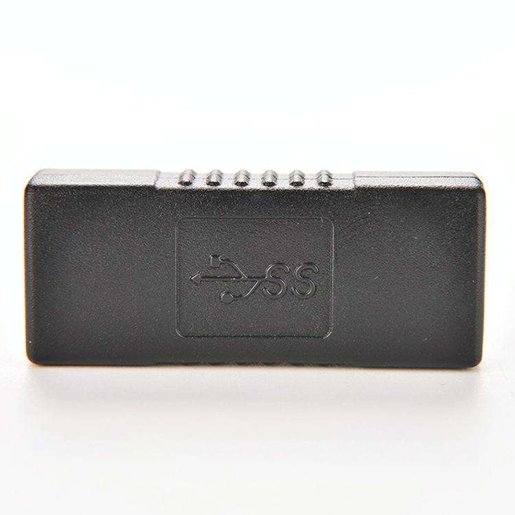 USB 3.0 Type A Female to Type A Female Connector AF Adapter Converter Extender for Laptop (Black)