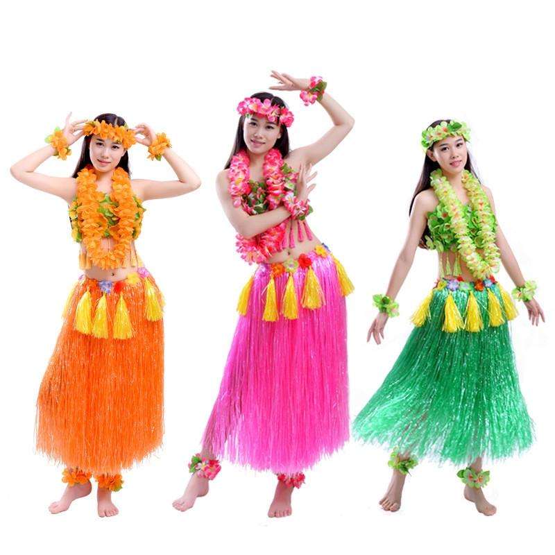 3 PCS Hawaiian Hula Party Show Dress Up Props, Size: 40cm(Single Layer Colorful)