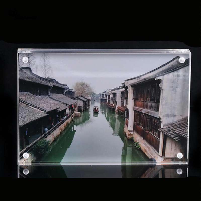 Magnetic Acrylic Transparent Rectangle Photo Frame Creative Birthday Photo Frame, Size:55x82mm