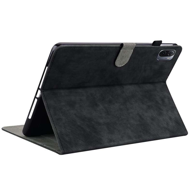 For Xiaomi Pad 5/Pad 5 Pro Tiger Pattern PU Tablet Case With Sleep / Wake-up Function(Black)