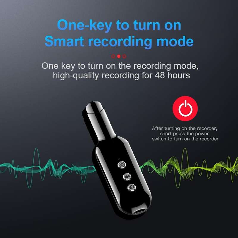 D3 AI Smart High-definition Noise Reduction Voice Recorder, Capacity:4GB(Black)