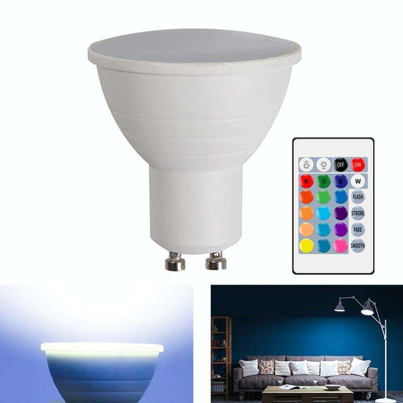 Energy-Saving LED Discoloration Light Bulb Home 15 Colors Dimming Background Decoration Light, St...