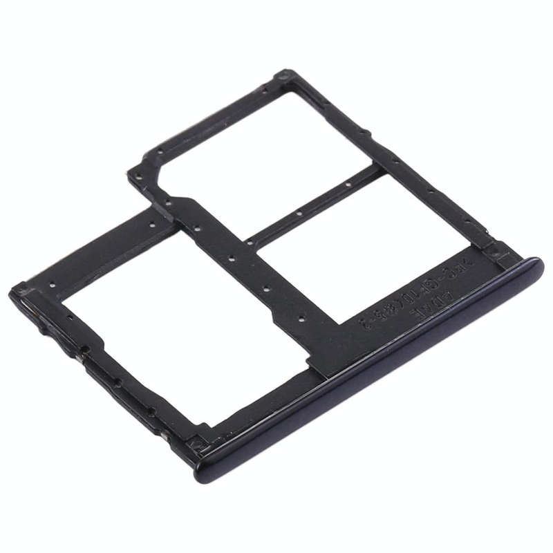 For Samsung Galaxy A41 / A415 SIM Card Tray + SIM Card Tray + Micro SD Card Tray (Black)