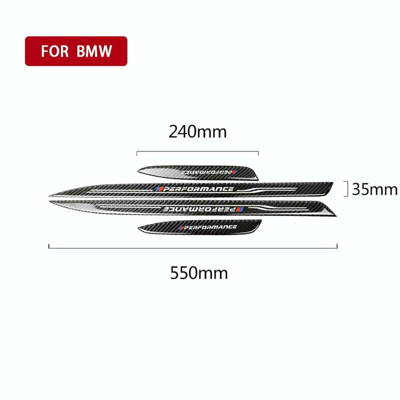 Low Edition Carbon Fiber Car Door Threshold Decorative Sticker for BMW E90 2005-2012