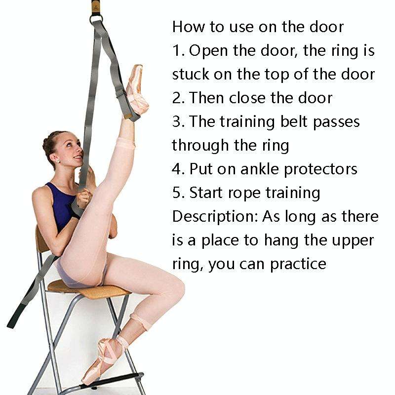Taekwondo Ballet Dance Yoga Supplies Horizontal Open Rigid Strips Stretching Fork Training Belt(B...