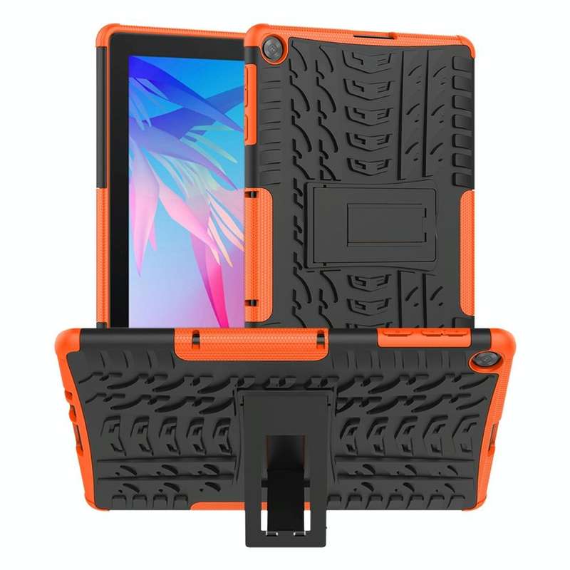 For Huawei MatePad T10/T10S/Enjoy 2 Tire Texture Shockproof TPU+PC Protective Case with Holder(Or...