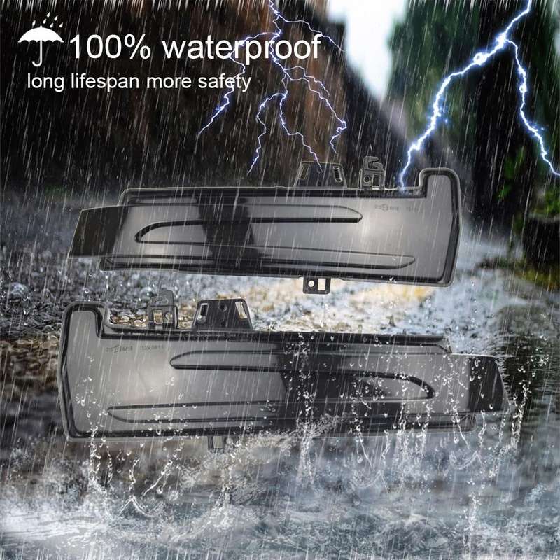 1 Pair For Mercedes-Benz A Class W176 2013-2017 Car Dynamic LED Turn Signal Light Rearview Mirror...