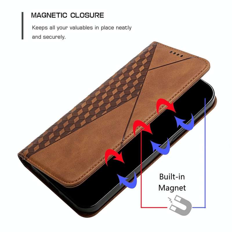 For Samsung Galaxy A33 5G Skin Feel Magnetic Leather Phone Case(Brown)