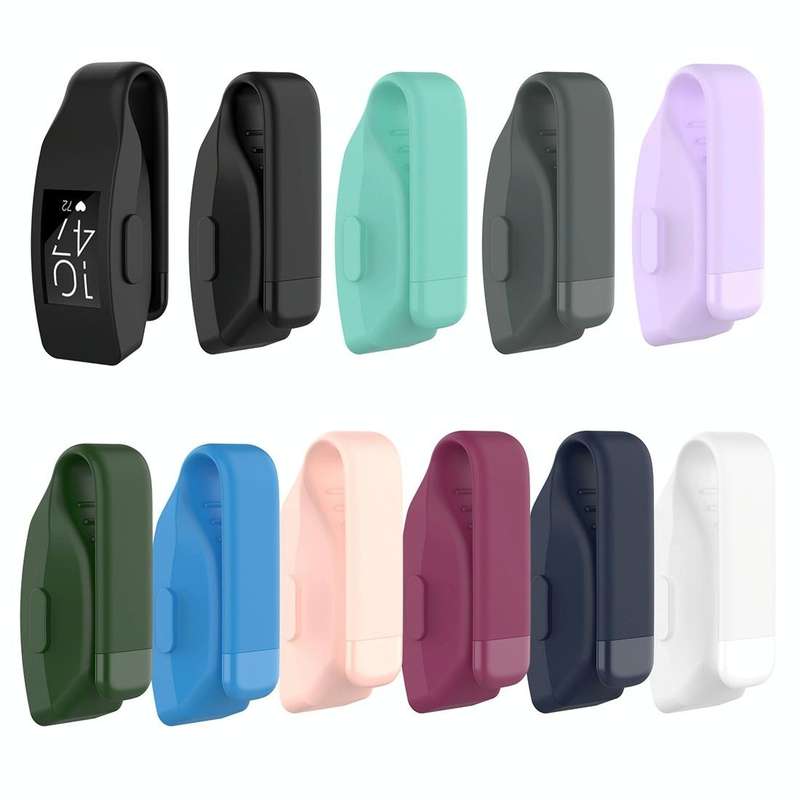 Smart Watch Silicone Clip Button Protective Case for Fitbit Inspire / Inspire HR / Ace 2(Cyan)