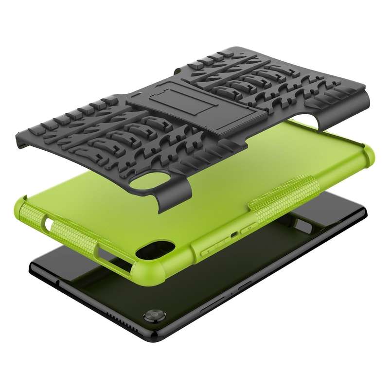 For Lenovo Tab M8 3rd Gen 8506 / M8 HD 8505 Tire Texture Shockproof TPU+PC Tablet Case with Holde...