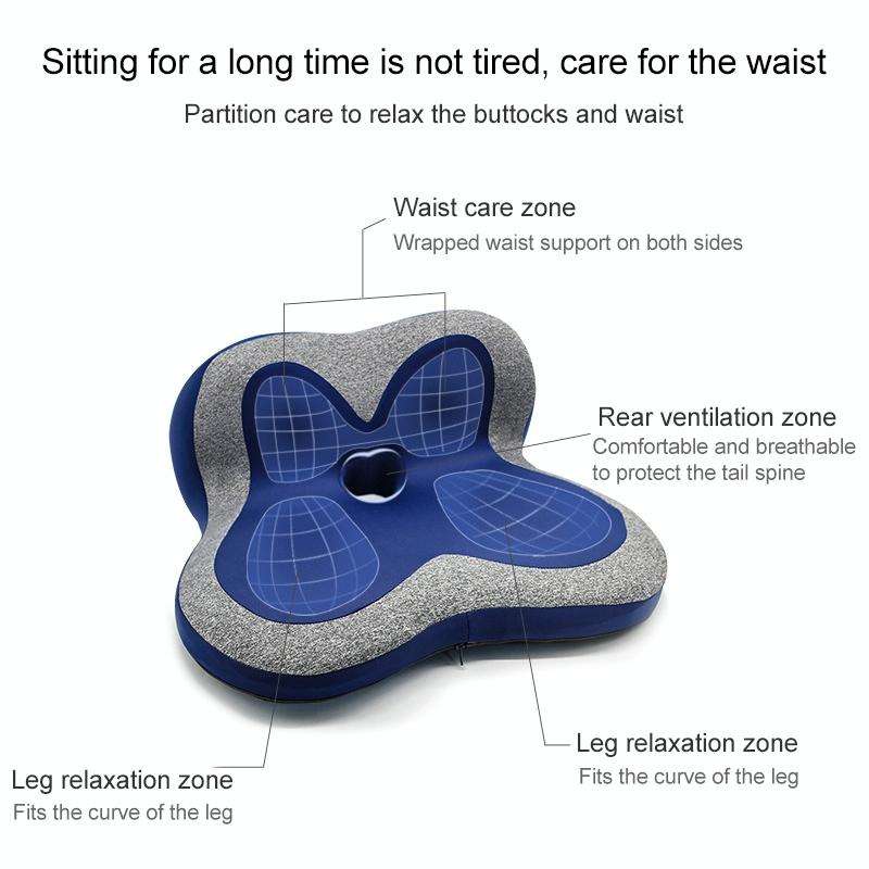 Memory Foam Petal Cushion Office Chair Home Car Seat Cushion, Size: With Storage Bag(Starry Gray)