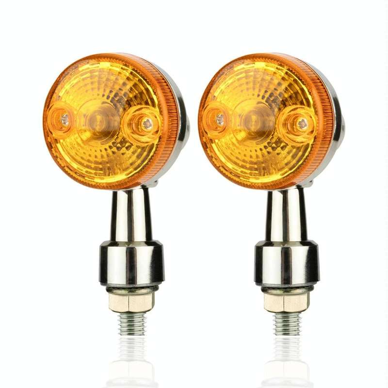 2 PCS PE-ZS101 Motorcycle Turn Signal Light (Silver)