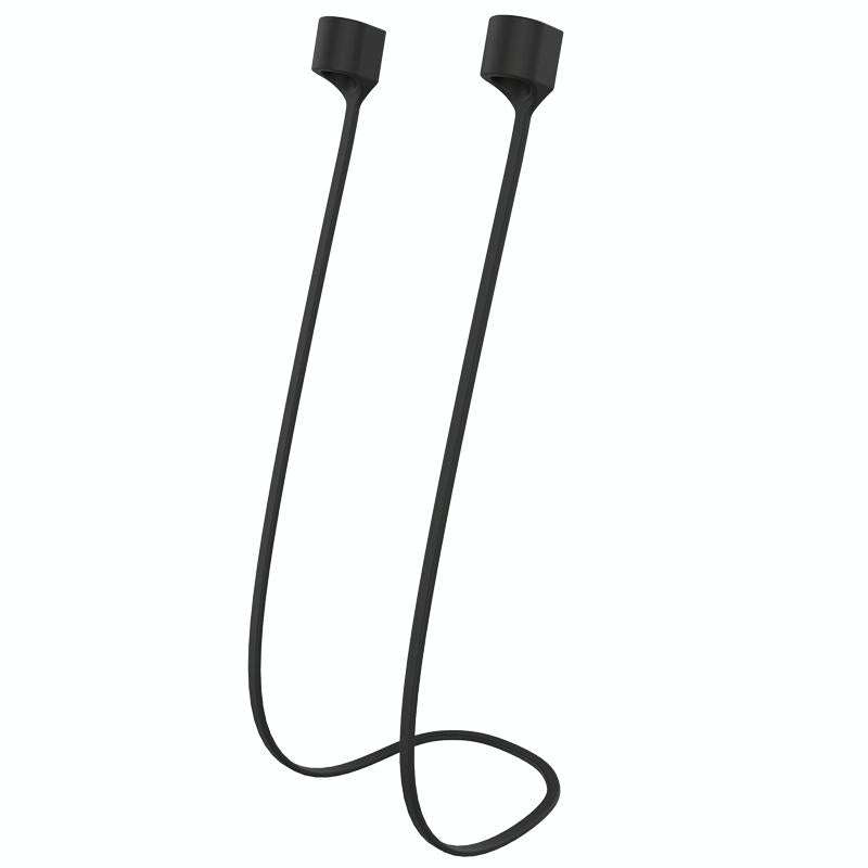 For AirPods Pro 2 Bluetooth Headset Anti-lost Rope Magnetic Silicone Lanyard(Black)