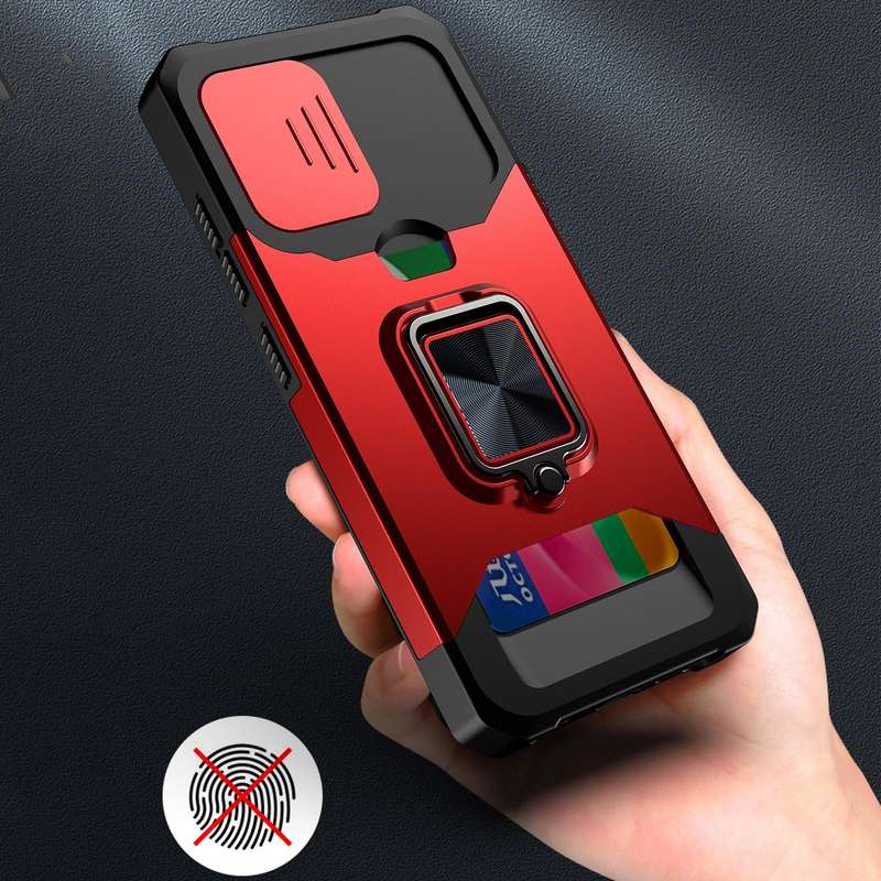 For Samsung Galaxy A32 4G Sliding Camera Cover Design PC + TPU Shockproof Case with Ring Holder &...