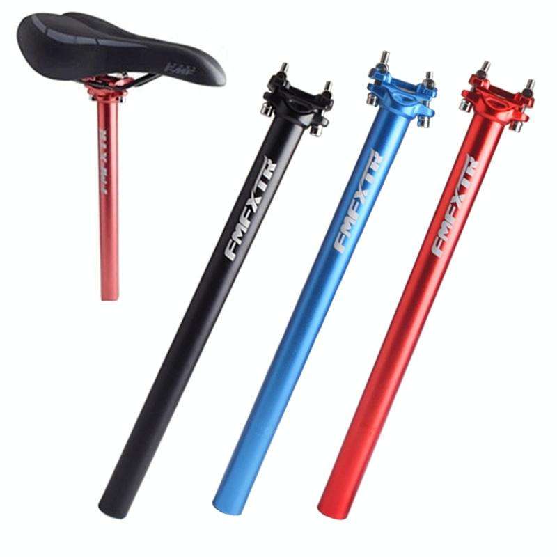 FMFXTR Bicycle Extended Saddle Seat Tube Double Nail Straight Tube, Specification: 30.9mm(Blue)