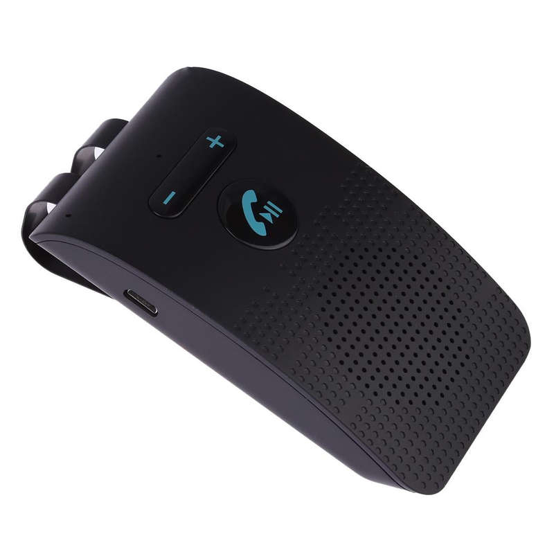 SP09 Multipoint Wireless Bluetooth V4.2 Handsfree Car Kit Speaker Speakerphone, Support Voice Rea...