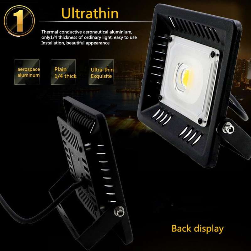 30W Waterproof 3000K Warm White Light LED Floodlight Lamp, Luminous Flux: > 2400LM, PF > 0.9, RA ...