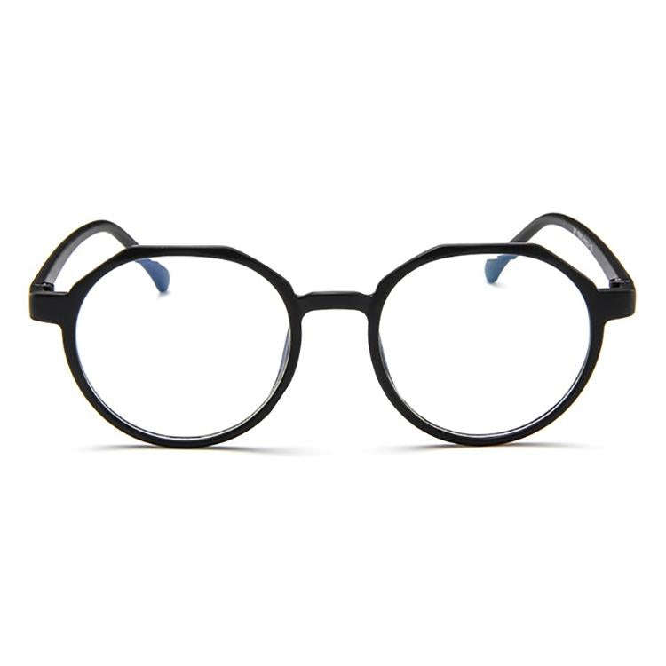 Fashion Eyeglasses Retro TR Frame Plain Glass Spectacles(Matte Black)