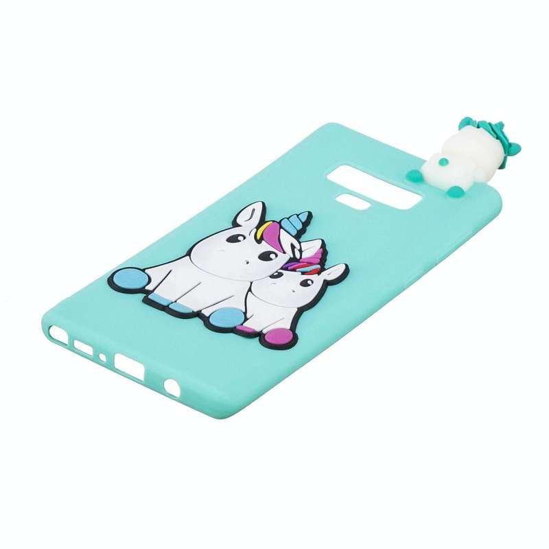 For Galaxy Note 9 3D Cartoon Pattern Shockproof TPU Protective Case(Couple Unicorn)