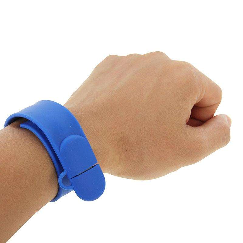 Silicone Bracelet USB Flash Disk with 4GB Memory(Dark Blue)