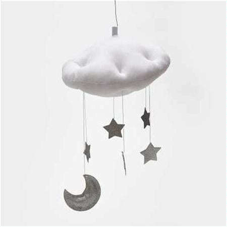 Baby Nursery Ceiling Mobile Party Decoration Clouds Moon Stars Hanging Decorations Kids Room Deco...