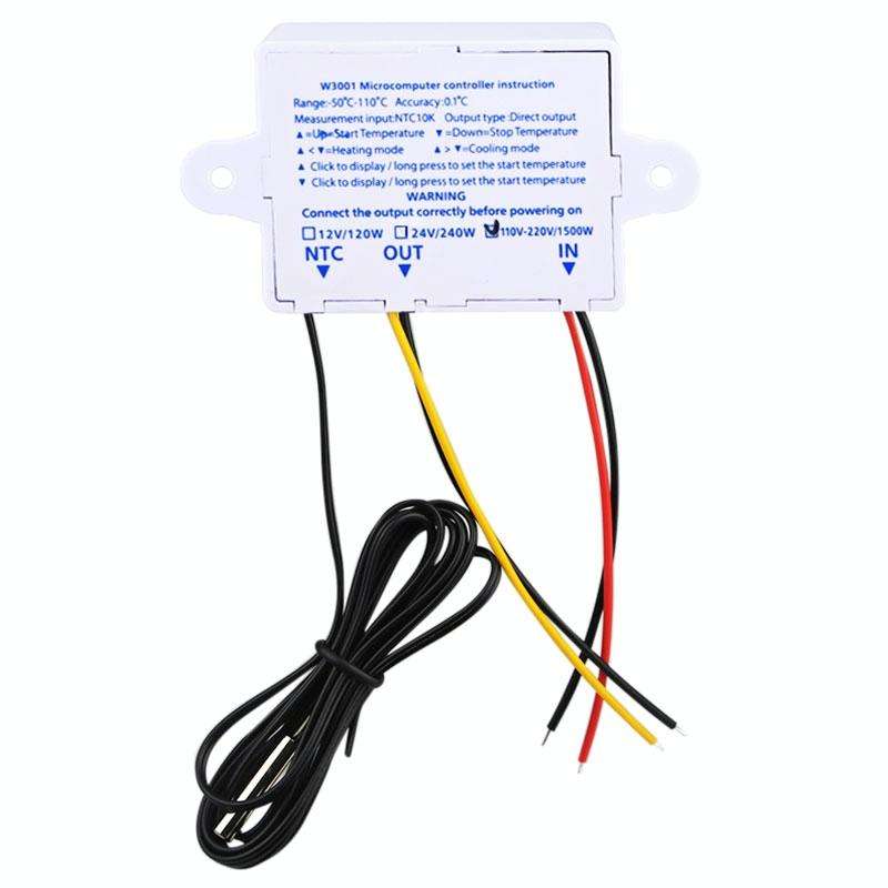 XH-W3001 Digital LED Temperature Controller Arduino Cooling Heating Switch Thermostat NTC Sensor ...