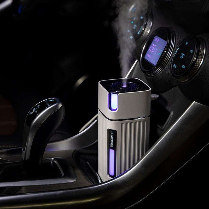 Humidifier USB Office Home Car Mute Portable Colorful Air Purifier(White)