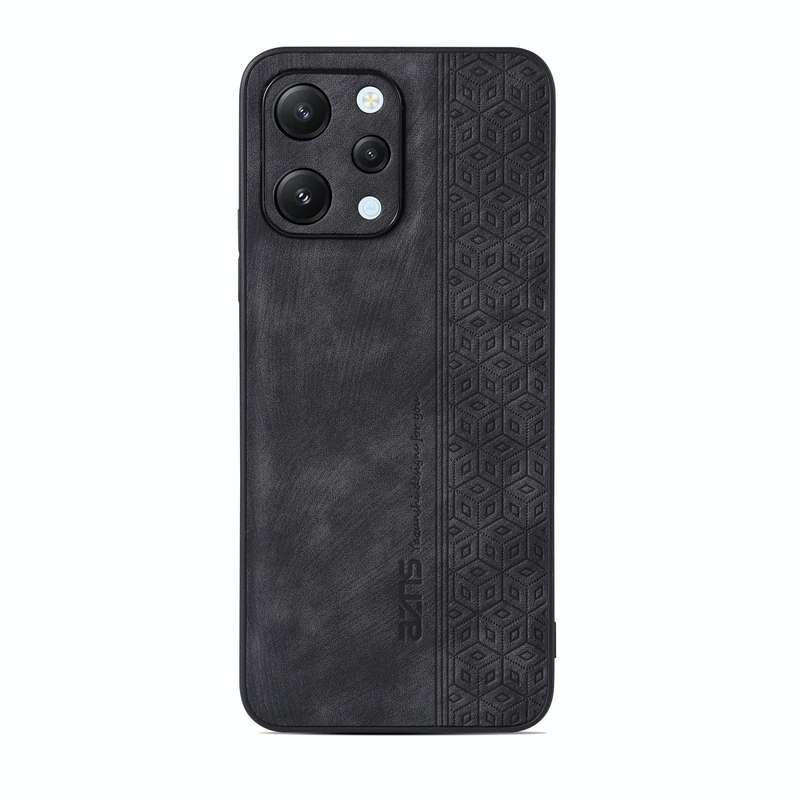 For Xiaomi Redmi 12 AZNS 3D Embossed Skin Feel Phone Case(Black)