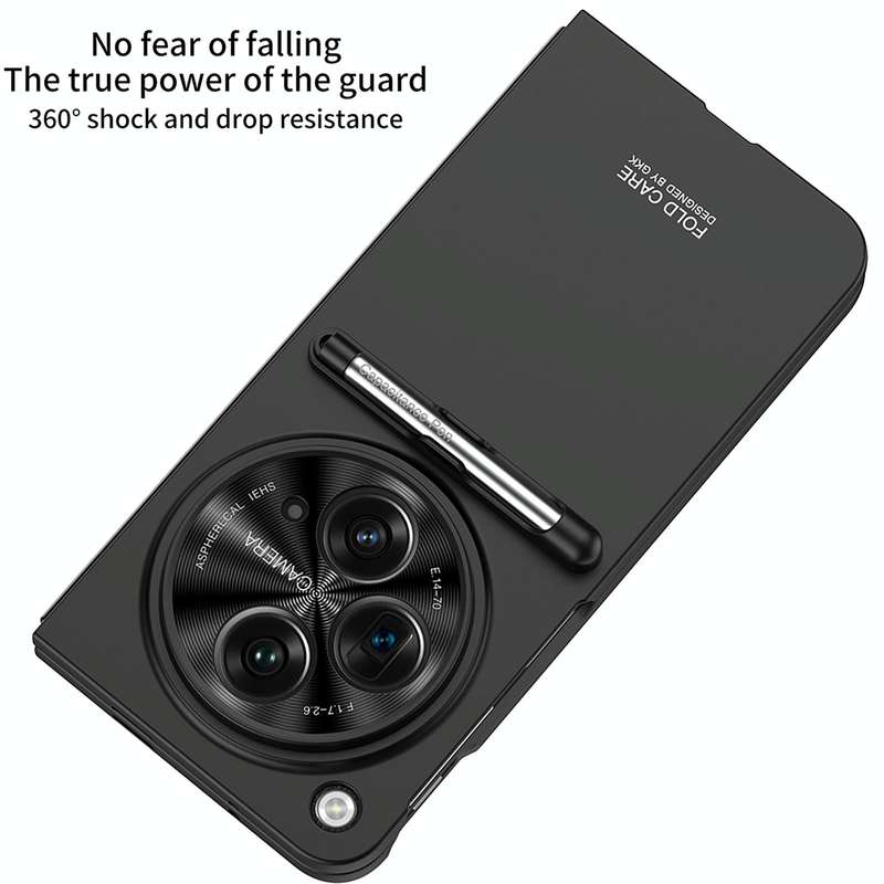For OPPO Find N3 / OnePlus Open GKK Ultra-thin Full Coverage Phone Flip Case with Pen(Green)