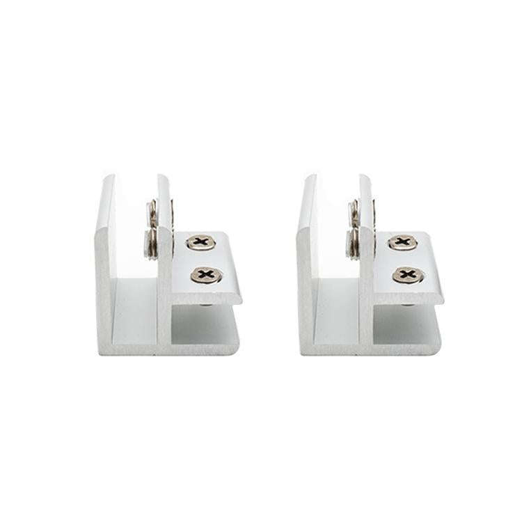 5 PCS Aluminum Alloy Glass Combination Clamp Cabinet Partition Fixing Clip, 90 degrees Cliped 10-...