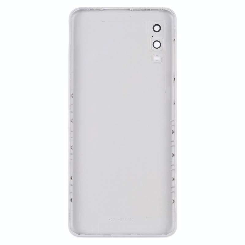 For Samsung Galaxy A02 Battery Back Cover with Camera Lens Cover (White)