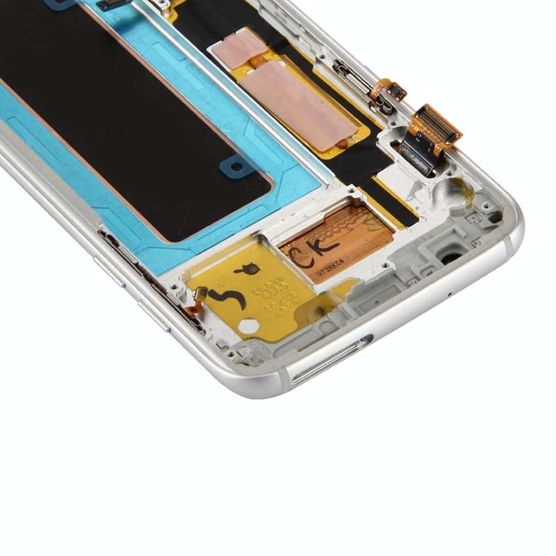 Original LCD Screen and Digitizer Full Assembly with Frame & Charging Port Board & Volume Button ...