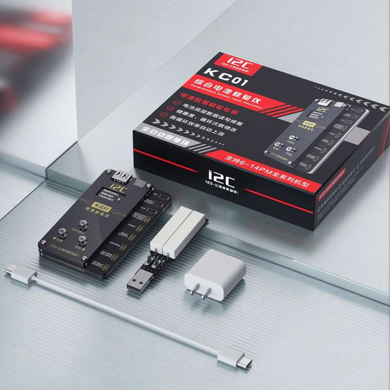 i2C KC01 Multi-function Comprehensive Battery Repair Instrument for iPhone 6-14 Pro Max, Version:...