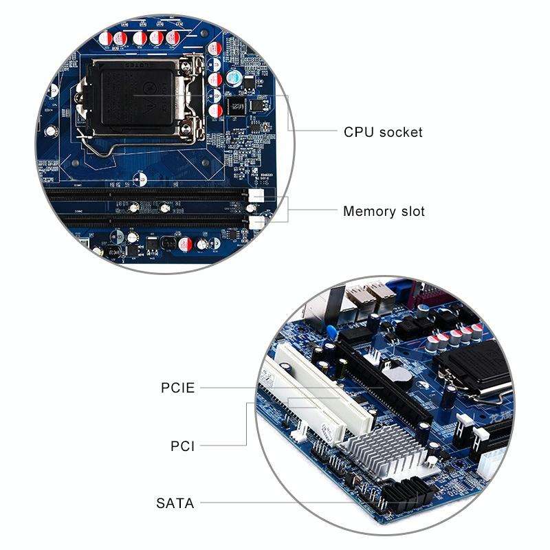 Motherboard Intel H55 1156 Pin DDR3 Integrated Sound Card Graphics Card Support i7 / i5
