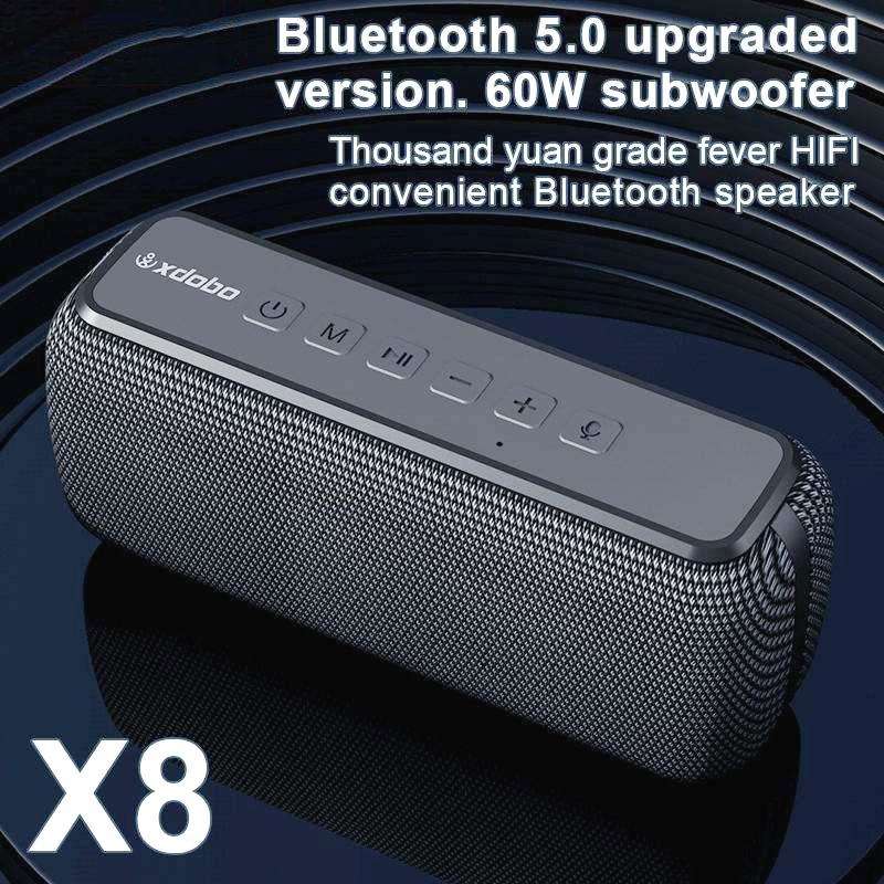 XDOBO X8 60W Wireless Bluetooth Speaker Outdoor Subwoofer Support TWS & TF Card (Black)