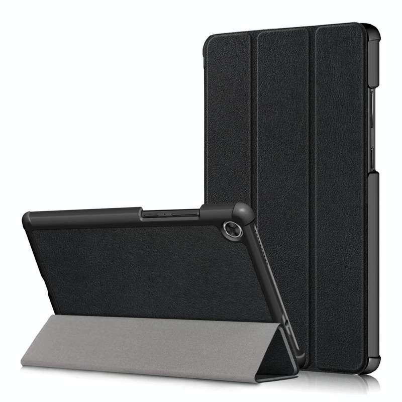 For Lenovo Tab M8 Custer Texture Horizontal Flip Smart TPU Leather Case with Three-folding Holder...