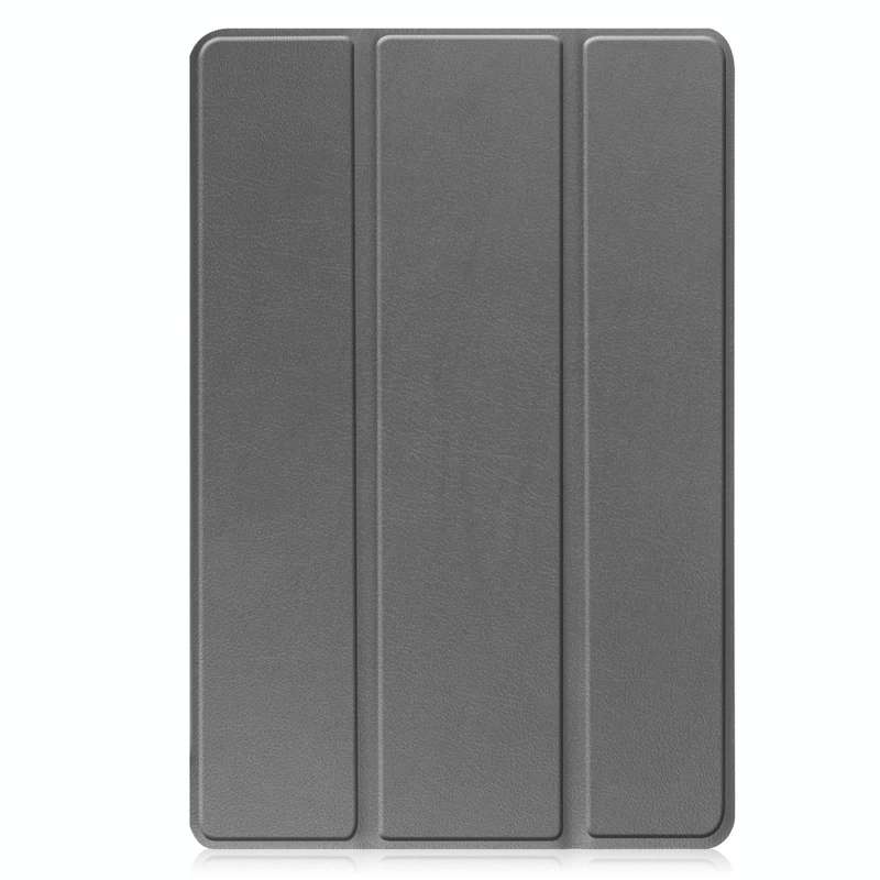 For Lenovo Tab M10 3rd Gen / TB328FU Custer Pure Color 3-Fold Holder Smart Leather Tablet Case(Grey)