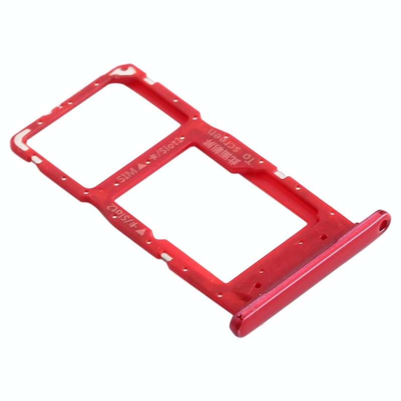 SIM Card Tray + SIM Card Tray / Micro SD Card Tray for Huawei Enjoy 9s (Red)