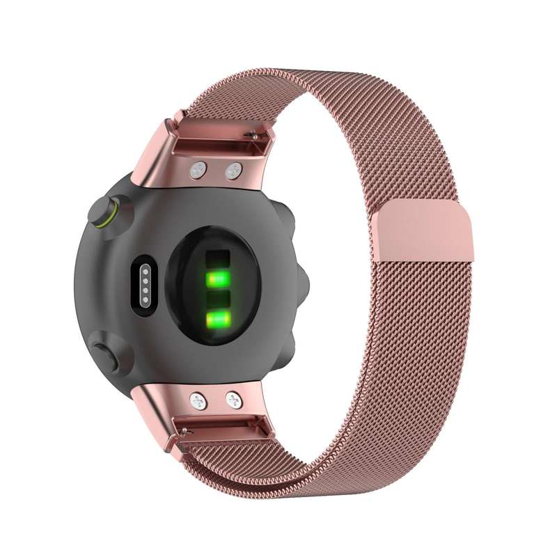 For Garmin Forerunner 45 / 45S / Swim 2 Milanese Watch Band(Rose Pink)