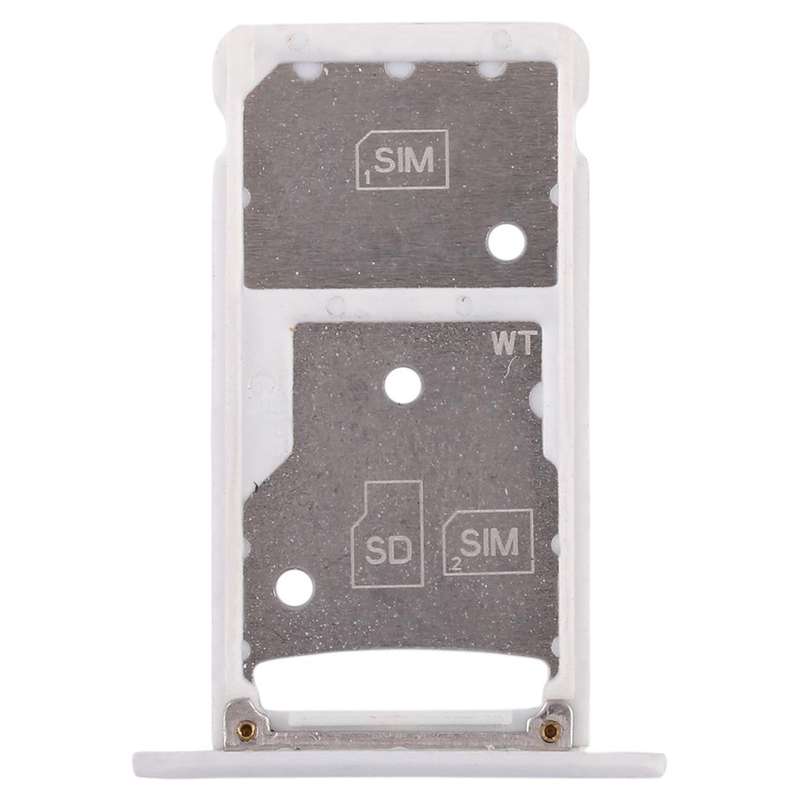 2 SIM Card Tray / Micro SD Card Tray for Huawei Enjoy 6 / AL00(White)