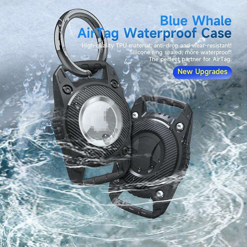 For AirTag Protective Case Three-proof All-inclusive IPX7 Waterproof Locator Cover(Black)
