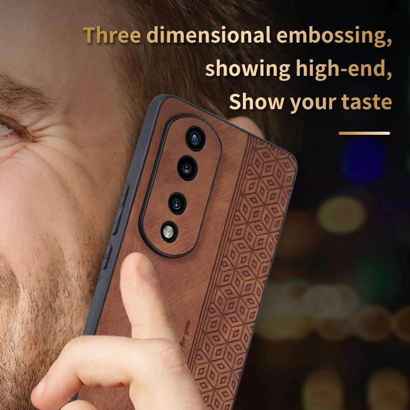 For Honor 70 AZNS 3D Embossed Skin Feel Phone Case(Black)
